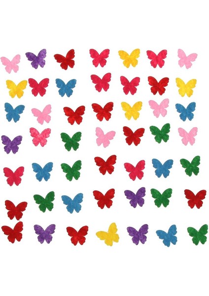 4X100PCS Zanaat Için Keçe Şekilleri Keçe Aplike Keçe Kesilmiş Diy Zanaat Kelebeği 4 Adet fırsatları