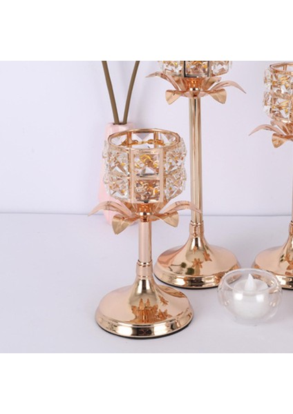 Modern Mozaik Mum Tutucu Şamdan Stand Düğün Dekor Ev Şamelabra 7X19CM modelleri