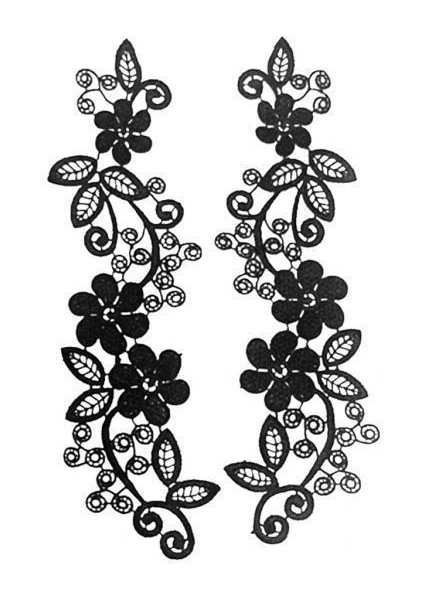 Çiçek Dantel Aplike 4 Adet