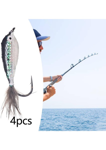 Balıkçı Bas Pike Alabalık Bass Fishing Sinek Balıkçılık Alabalık Flies 4pcs D(Yurt Dışından) fırsatları