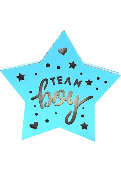 Dekor Cinsiyet Yanıt Partisi Yıldız Işığı Masa Üstü Family Mavi Yıldız(Yurt Dışından)