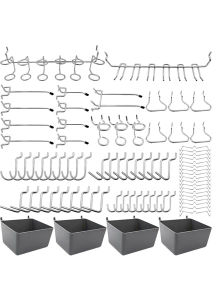 Pegboard Kancaları Peg Tahtası Kutuları Pegboard Aksesuarları Tool Shed Için Yardımcı Programı