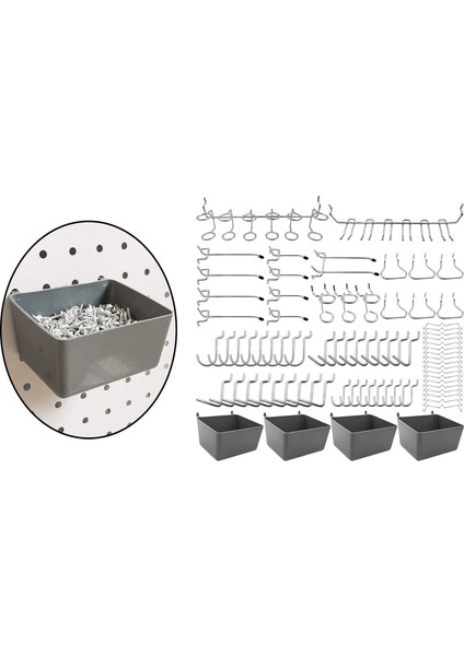 Pegboard Kancaları Peg Tahtası Kutuları Pegboard Aksesuarları Tool Shed Için Yardımcı Programı