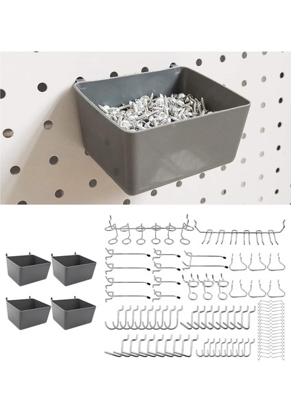 Pegboard Kancaları Peg Tahtası Kutuları Pegboard Aksesuarları Tool Shed Için Yardımcı Programı