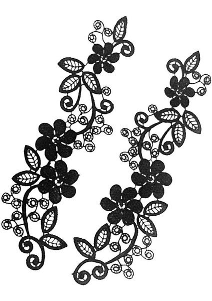 Çiçek Dantel Aplike 6 Adet indirimleri