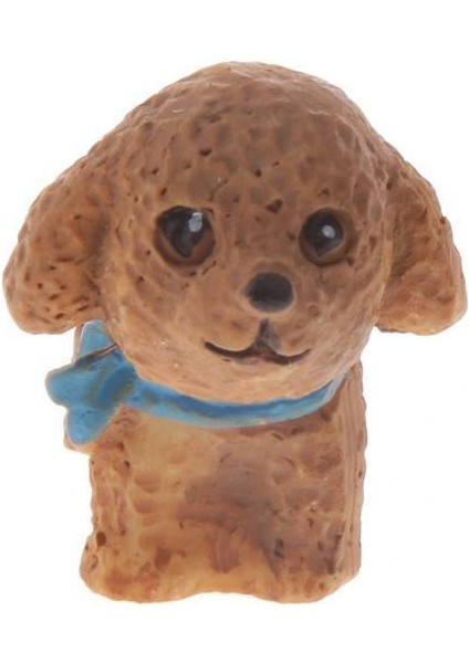 2x Minyatür Dollhouse Fot Pot Bonsai Süs Diy Zanaat Dekor Teddy Dog 2 Pcs