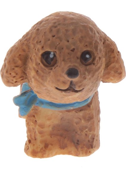 2x Minyatür Dollhouse Fot Pot Bonsai Süs Diy Zanaat Dekor Teddy Dog 2 Pcs