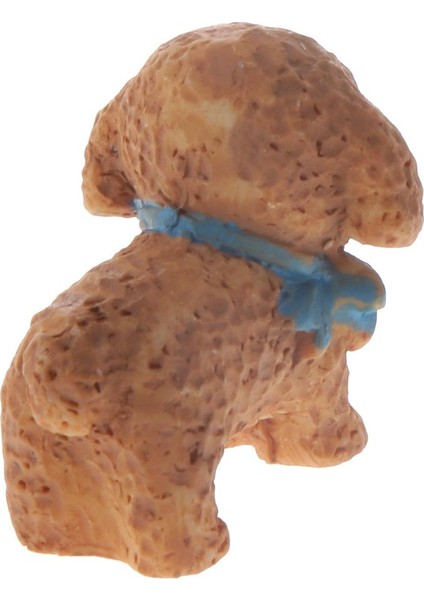 2x Minyatür Dollhouse Fot Pot Bonsai Süs Diy Zanaat Dekor Teddy Dog 2 Pcs