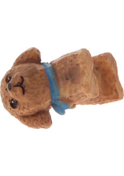 2x Minyatür Dollhouse Fot Pot Bonsai Süs Diy Zanaat Dekor Teddy Dog 2 Pcs