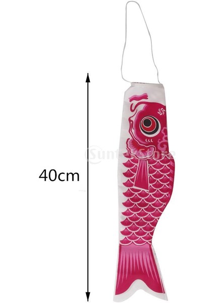 6X40CM Japon Sazan Rüzgar Flama Balık Bayrağı Uçurtma Nobori Koinobori Pembe 6 Adet