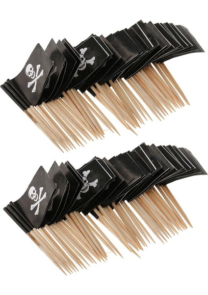 3-8 Adet 50PCS Kafatası Bayrakları Kağıt Kürek Gıda Kek Kokteyli Cadılar Bayramı, Siyah, 3 Adet indirimleri