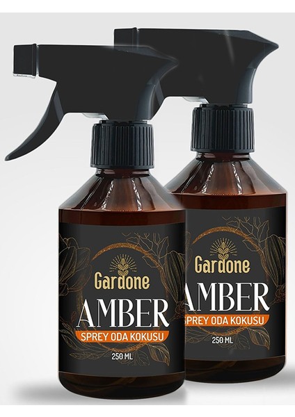 Amber Oda ve Çamaşır Spreyi, Oda Parfümü, Koku Giderici 250 Ml, 2 Adet