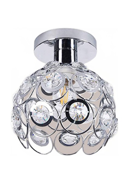 Lambalar Ch Elier Kristal Tavan Aydınlatma Mini Yarı Floş Dağı Tavan Işık Fikstürüne Yakın Modern (Yurt Dışından)