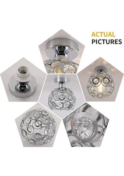 Lambalar Ch Elier Kristal Tavan Aydınlatma Mini Yarı Floş Dağı Tavan Işık Fikstürüne Yakın Modern (Yurt Dışından) modelleri