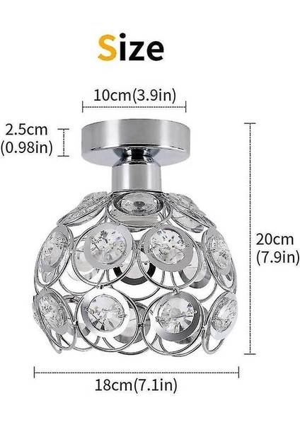Lambalar Ch Elier Kristal Tavan Aydınlatma Mini Yarı Floş Dağı Tavan Işık Fikstürüne Yakın Modern (Yurt Dışından) indirimleri