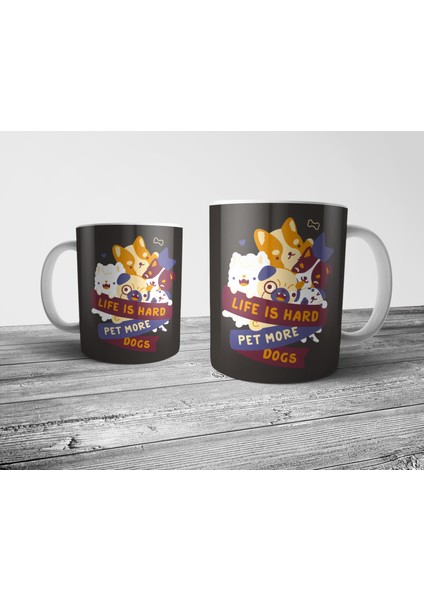 Hayat Zor, Daha Çok Köpek Sev Kupa Bardak Model 1 fiyatları