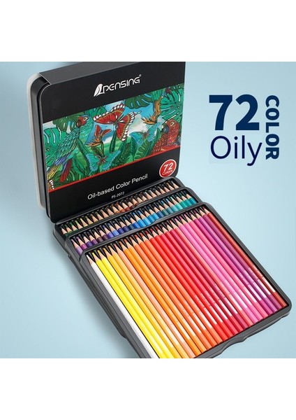 Ivy Stationery Demir Kutu 72 Renk Altıgen Boya Kalemi (Yurt Dışından)