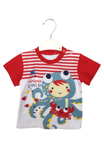 Octopus Boy Çok Renkli T-Shirt