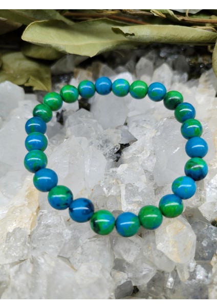 Krizokol Doğal Taş Bileklik (Sertifikalı) (8mm)