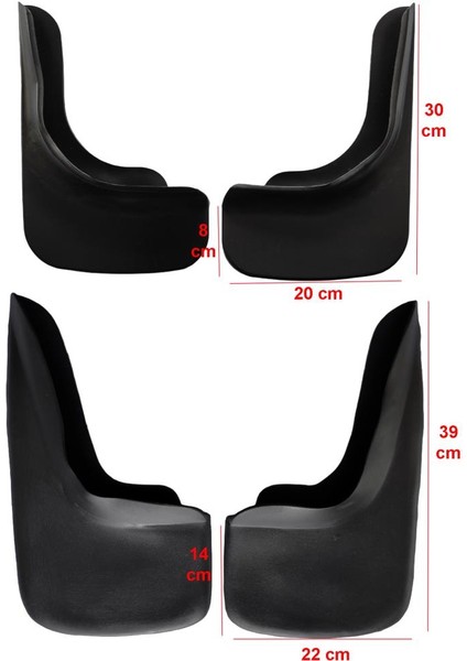 Dacia Duster 2017 Model Sonrası 4'lü Paçalık Çamurluk Tozluk DAC0BX012 modelleri