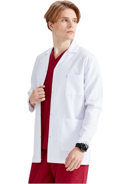 Minart Medikal Erkek Klasik Yaka Kısa Doktor Önlüğü,Öğretmen Eczacı Laboratuvar Önlüğü indirimleri
