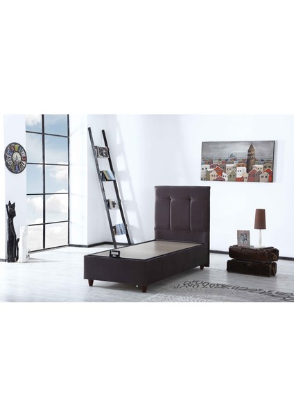 Ipek Mobilya Manolya 2'li Set  Baza + Başlık  Renk Gri 90 x 190 cm