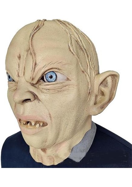 Yüzüklerin Efendisi Maske Gollum Korku Maskesi Başlık Lateks Şeytan Cosplay Sahne