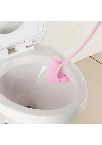 Plastik Uzun Kolu Banyo Klozet Çivi Çift Yan Temizleme Fırçası