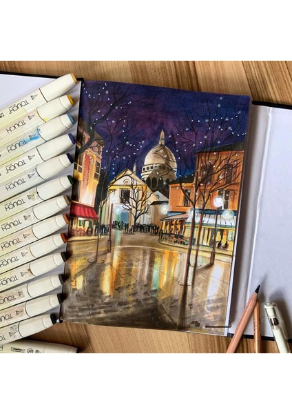 Diktörgen Cilt Defteri Pro B5 Marker ve Grafik Için Pro Classic Sketchbook