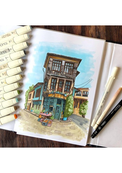 Diktörgen Cilt Defteri Pro B5 Marker ve Grafik Için Pro Classic Sketchbook