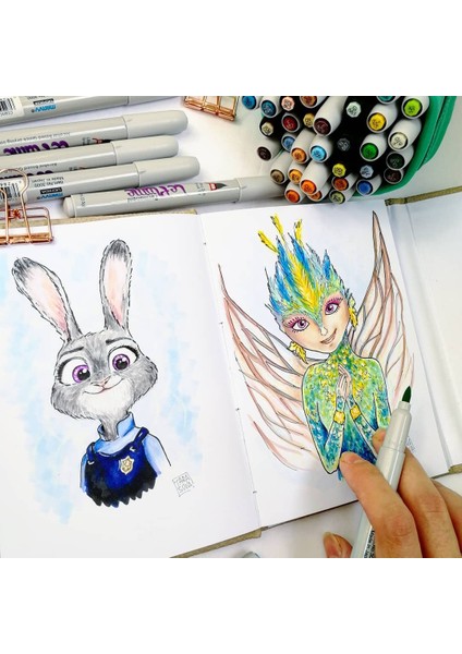 Diktörgen Cilt Defteri Pro B6 Marker ve Grafik Için Pro Classic Sketchbook
