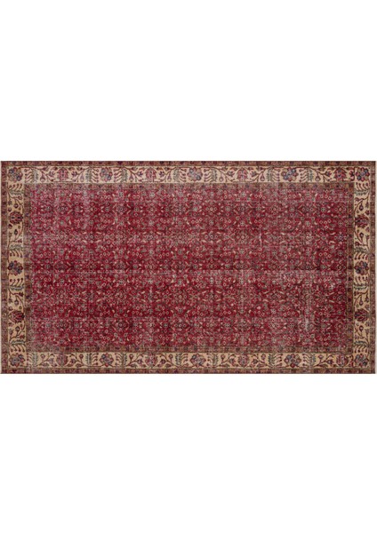 Klasik Modern Vintage Eskitme El Dokuma Halı 1,46 x 2,6 cm 9102