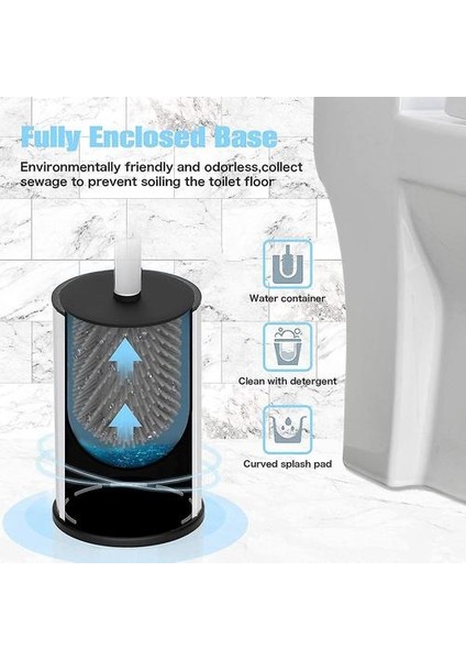 Tuvalet Fırçaları Tutucular Silikon Tuvalet Fırçası Tutucu 2 Paket Banyo Tuvalet Fırçası Silikon Tuvalet Temizleyici Fırça Seti