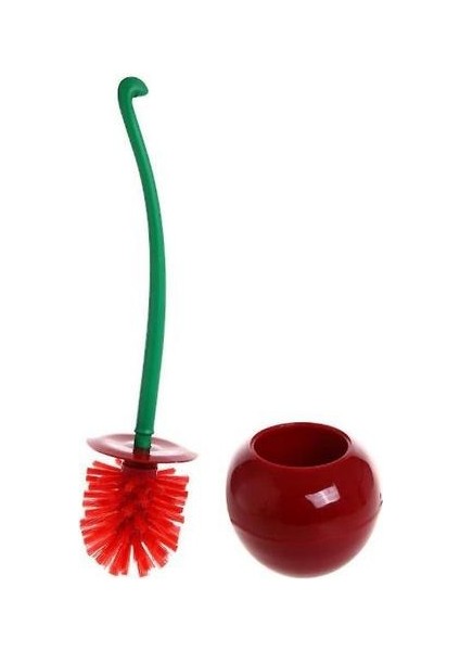 Tutucu Kase ve ile Tuvalet Fırçası Uzun Saplı, Ev Banyo Temizleme Aracı (Kırmızı)
