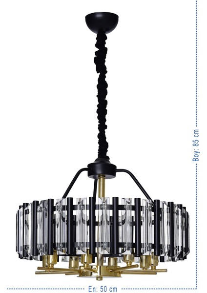 Eren 50 Lik Siyah Modern Taşlı