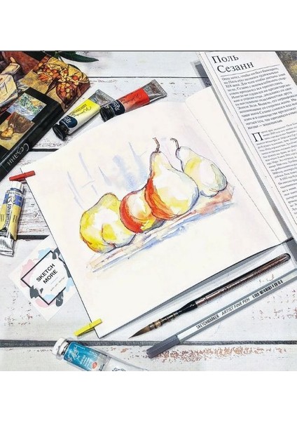 Kare 20 x 20 cm Eskiz Defteri Suluboya ve Grafik Için Watercolour Big Sketchbook fırsatları