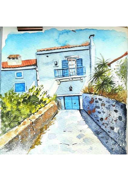 Poli Art Design Kare 20 x 20 cm Eskiz Defteri Suluboya ve Grafik Için Watercolour Big Sketchbook