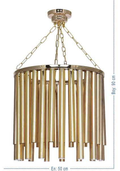 Asma 50 Lik Gold Modern Rgb Ledli