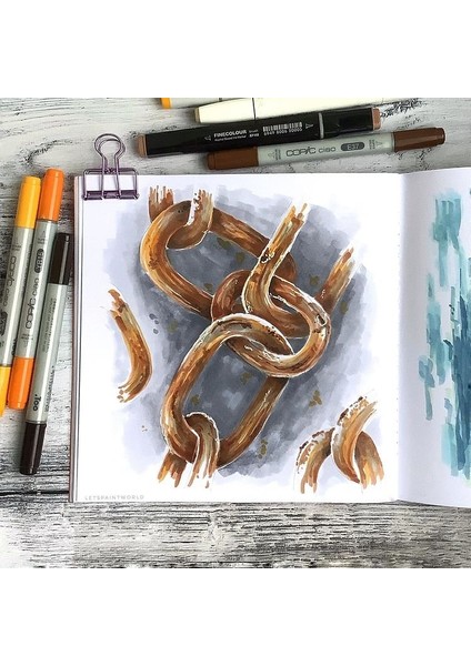 Kare 20 x 20 cm Eskiz Defteri Marker ve Grafik Için Classic Big Sketchbook
