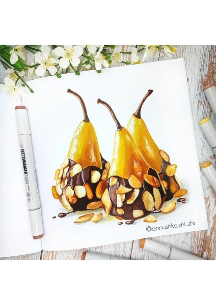 Kare 20 x 20 cm Eskiz Defteri Marker ve Grafik Için Classic Big Sketchbook