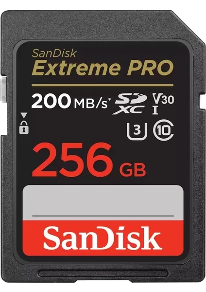 Extreme Pro 256GB 200/140MB/S Sdxc V30 Uhs-I U3 Hafıza Kartı SDSDXXD-256G-GN4IN