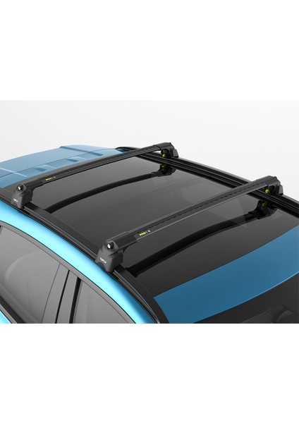 Turtle Air-2 Black Kit, Volkswagen Id.4 Tavan Taşıyıcı Port Bagaj, Bisiklet ve Kayak Taşıyıcı Ara Atkı Seti, Siyah Cross Bar fırsatları