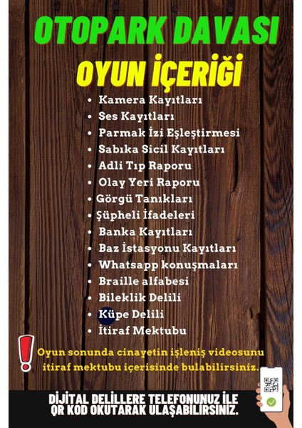 4'lü Paket Cinayet Çözme / Dedektif Oyunu / Katil Kim / Otopark-Havuz-Market-Asansör Davaları