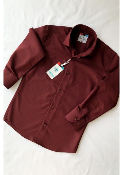 Düz Uzun Kol Okul Çocuk Gömleği