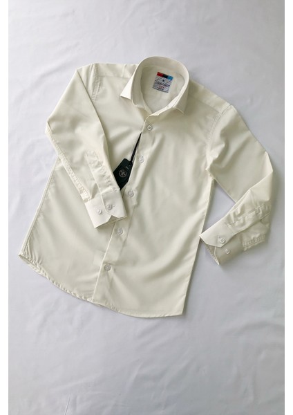 Düz Uzun Kol Okul Çocuk Gömleği