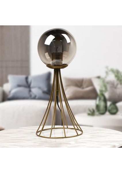 Lapis Masa Lambası Eskitme Füme Cam