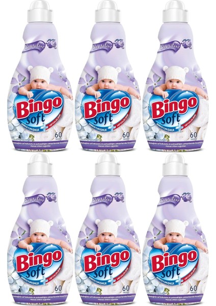 Soft Çamaşır Yumuşatıcı Konsantre 1440 ml Sensitive (Hipoalerjenik) (6'lı Set)