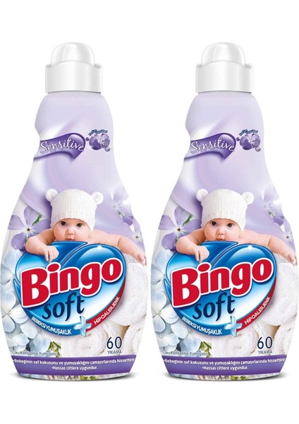 Soft Çamaşır Yumuşatıcı Konsantre 1440 ml Sensitive (Hipoalerjenik) (2'li Set)