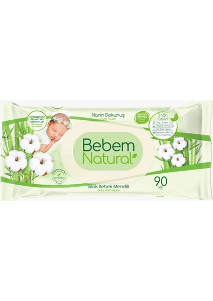 Islak Bebek Mendili Narin Dokunuş 90 Yaprak Plastik Kapaklı 24'lü Set 2160 Yaprak