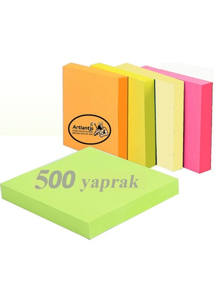 Yapışkanlı Postit 5 Renk 75X75 mm 1 Paket
